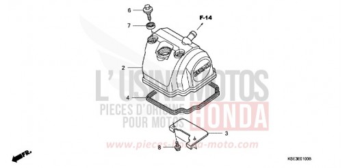 CYLINDER HEAD COVER CRF150RB7 de 2007
